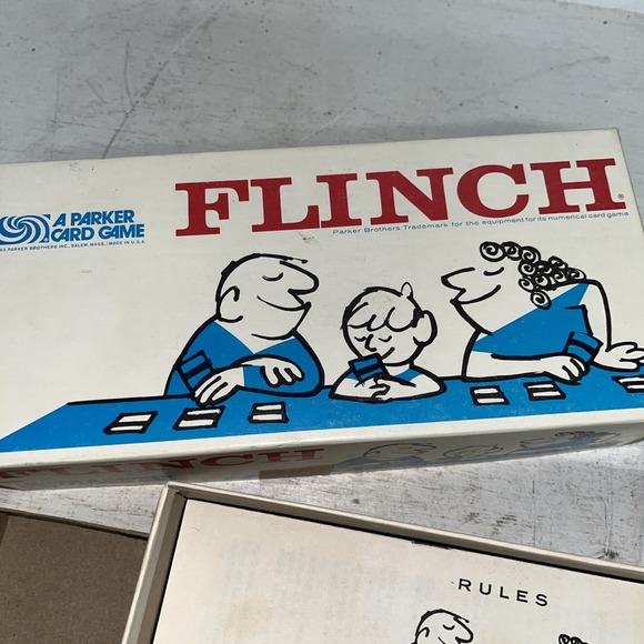 Vintage 1963 Parker Brothers Flinch Card Game Complete 150 Cards, Trays & Rules - Picture 3 of 7